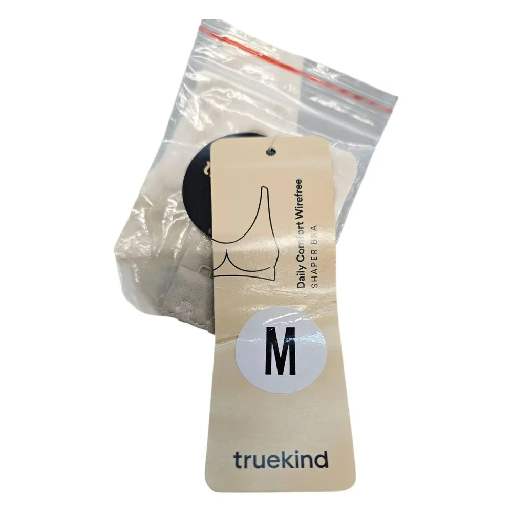 Truekind Beige Daily Confirt wireless Bra Size Medium NEW TAGS - Picture 3 of 7
